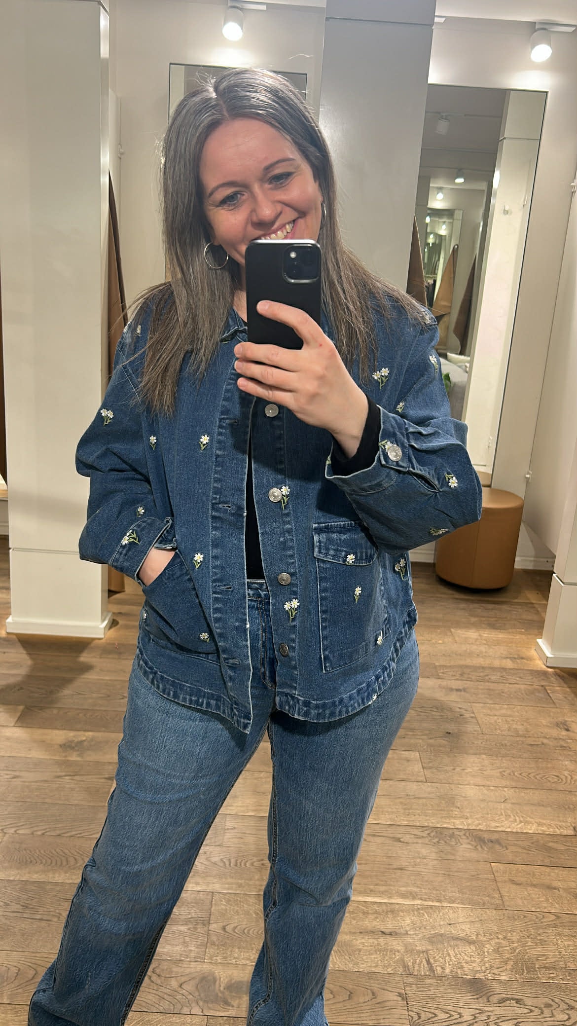 PCFLORA Denim Shirt - Medium Blue Denim